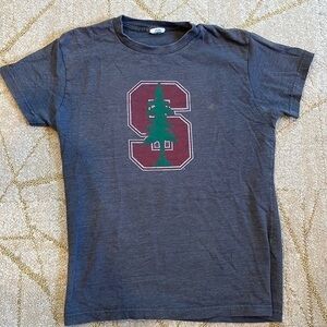 🐠Stanford University crewneck t-shirt gray scarlet green collegiate